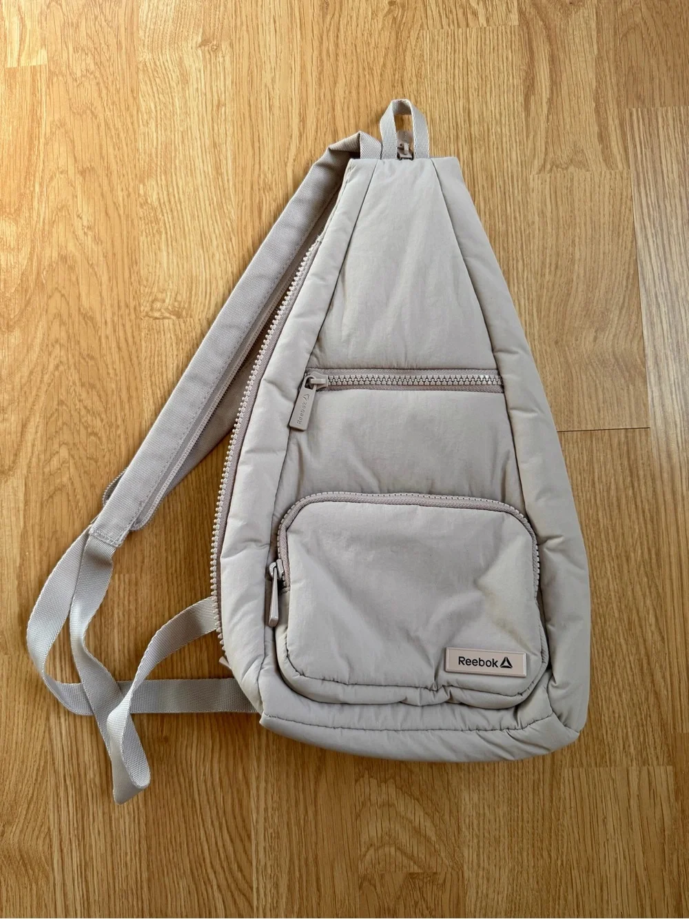 Reebok Women’s Maeve Pale Pink Convertible Crossbody Sling Backpack (Mocha)
